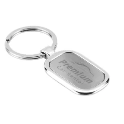 Gift Campaign Portachiavi pubblicitario ovale per incisione laser con anello Ovaloid> Portachiavi In Metallo