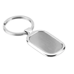 Gift Campaign Portachiavi pubblicitario ovale per incisione laser con anello Ovaloid> Portachiavi In Metallo