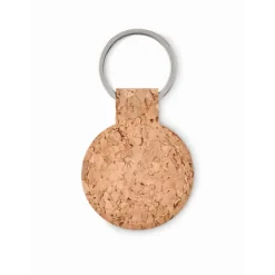 Gift Campaign Portachiavi pubblicitario rotondo in sughero con anello Eco Round> Portachiavi In Legno