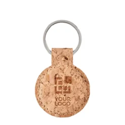 Gift Campaign Portachiavi pubblicitario rotondo in sughero con anello Eco Round></noscript> Portachiavi In Legno