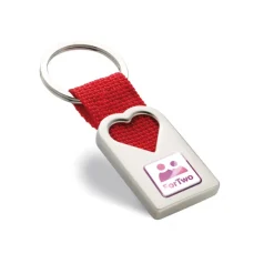Gift Campaign Portachiavi pubblicitario fascia in tela e cuore fustellato Valentine></noscript> Portachiavi In Metallo
