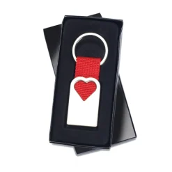 Gift Campaign Portachiavi pubblicitario fascia in tela e cuore fustellato Valentine></noscript> Portachiavi In Metallo