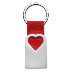 Gift Campaign Portachiavi pubblicitario fascia in tela e cuore fustellato Valentine></noscript> Portachiavi In Metallo