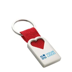 Gift Campaign Portachiavi pubblicitario fascia in tela e cuore fustellato Valentine></noscript> Portachiavi In Metallo