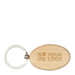 Gift Campaign Portachiavi pubblicitario in ovale con anello metallo OvalWood></noscript> Portachiavi In Legno