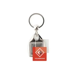 Gift Campaign Portachiavi quadrato in metallo con inserto di carta personalizzabile> Portachiavi In Metallo
