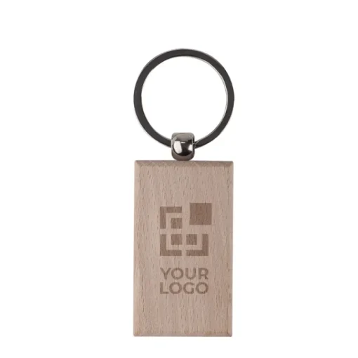 Gift Campaign Portachiavi rettangolare in di betulla da incidere> Portachiavi In Legno