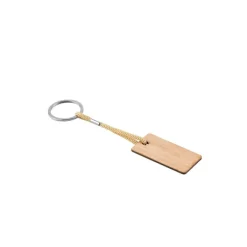 Gift Campaign Portachiavi rettangolare in bambù con cordino e anello in metallo></noscript> Portachiavi In Legno