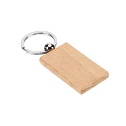 Gift Campaign Portachiavi rettangolare in legno di faggio con anello in metallo></noscript> Portachiavi In Legno