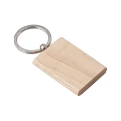 Gift Campaign Portachiavi rettangolare con logo in legno con anello metallo Rectwood></noscript> Portachiavi In Legno