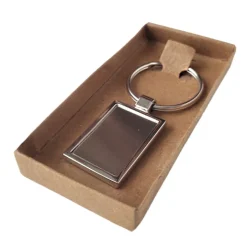 Gift Campaign Portachiavi rettangolare in metallo in confezione Geometric Rectangle> Portachiavi In Metallo