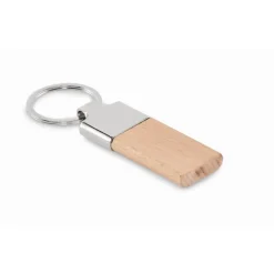 Gift Campaign Portachiavi rettangolare in lega di zinco e di hevea> Portachiavi In Legno