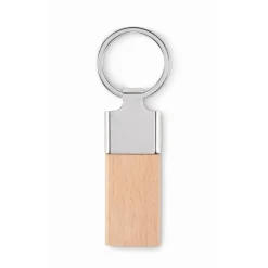 Gift Campaign Portachiavi rettangolare in lega di zinco e di hevea> Portachiavi In Legno
