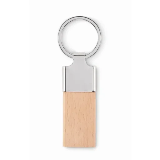 Gift Campaign Portachiavi rettangolare in lega di zinco e di hevea> Portachiavi In Legno