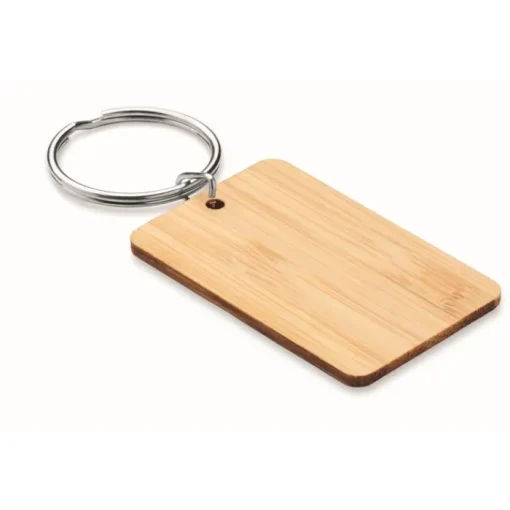 Gift Campaign Portachiavi rettangolare in bambù con uno spessore di 0,2cm> Portachiavi In Legno