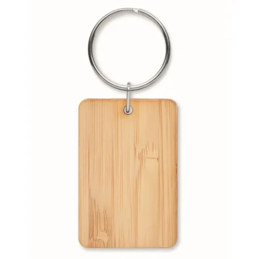 Gift Campaign Portachiavi rettangolare in bambù con uno spessore di 0,2cm> Portachiavi In Legno