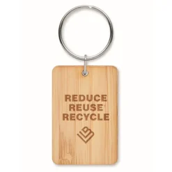 Gift Campaign Portachiavi rettangolare in bambù con uno spessore di 0,2cm></noscript> Portachiavi In Legno