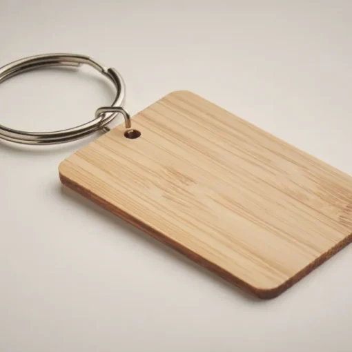 Gift Campaign Portachiavi rettangolare in bambù con uno spessore di 0,2cm> Portachiavi In Legno