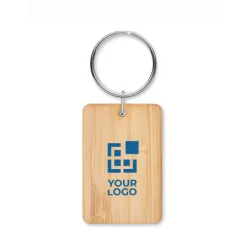 Gift Campaign Portachiavi rettangolare in bambù con uno spessore di 0,2cm></noscript> Portachiavi In Legno