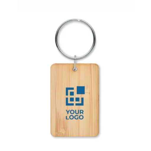 Gift Campaign Portachiavi rettangolare in bambù con uno spessore di 0,2cm> Portachiavi In Legno