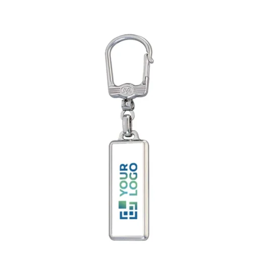 Gift Campaign Portachiavi rettangolare in metallo personalizzabile in doming> Portachiavi In Metallo