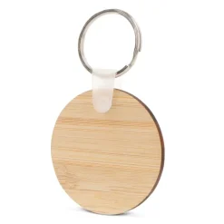 Gift Campaign Portachiavi rotondo in bambù personalizzabile Ø45mm> Portachiavi In Legno