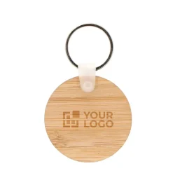 Gift Campaign Portachiavi rotondo in bambù personalizzabile Ø45mm></noscript> Portachiavi In Legno