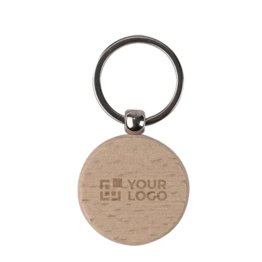 Gift Campaign Portachiavi rotondo in di betulla da incidere Ø40mm> Portachiavi In Legno