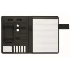 Gift Campaign Portadocumenti A4 in pelle e lino con powerbank e caricatore wireless> Portadocumenti Personalizzati