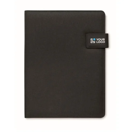 Gift Campaign Portadocumenti A4 in pelle e lino con powerbank e caricatore wireless> Portadocumenti Personalizzati