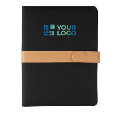 Gift Campaign Portadocumenti A4 in rPET con chiusura metallica e pelle sintetica> Portadocumenti Personalizzati