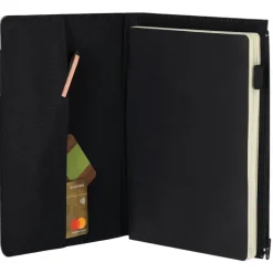 Gift Campaign Portadocumenti A5 in rPET con quaderno a righe rimovibile e portapenne> Portadocumenti Personalizzati