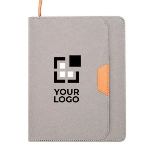 Gift Campaign Portadocumenti a righe in plastica riciclata arrotondata A5> Portadocumenti Personalizzati