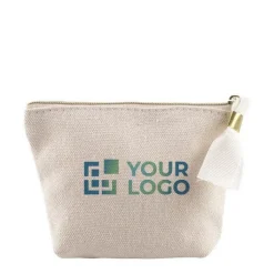Gift Campaign Portamonete in cotone riciclato da 280 g/m2 con cerniera dorata></noscript> Portafogli