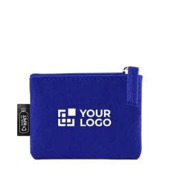 Gift Campaign Portamonete in feltro di poliestere RPET 350g/m2 con cerniera abbinata></noscript> Portafogli