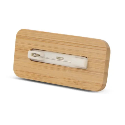 Gift Campaign Portanome da scrivania promozionale in bambù con spilla a ago Bamboo> Spille