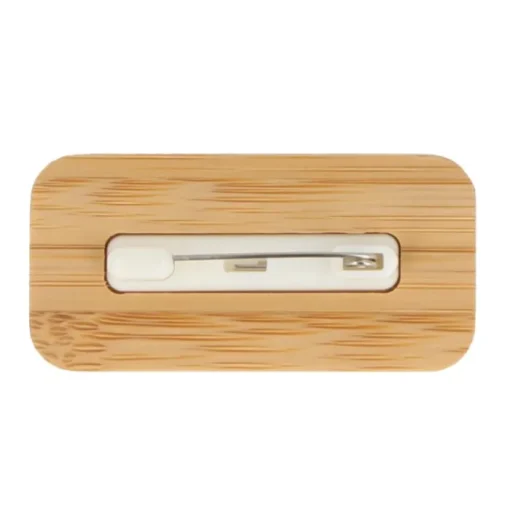 Gift Campaign Portanome da scrivania promozionale in bambù con spilla a ago Bamboo> Spille