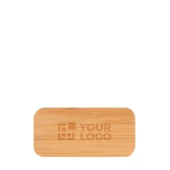 Gift Campaign Portanome da scrivania promozionale in bambù con spilla a ago Bamboo></noscript> Spille