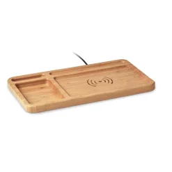 Gift Campaign Portaoggetti da tavolo in bambù con caricatore wireless da 5W Tidy></noscript> Caricabatterie|Gadget Per L'Ufficio