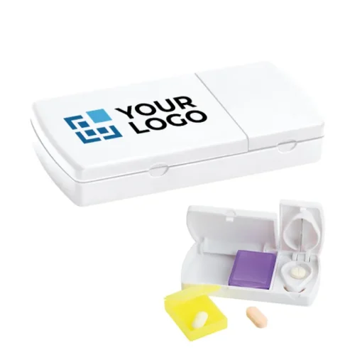 Gift Campaign Portapasticche personalizzati con taglierino e 2 scomparti Medlab> Gadget Per Medici E Infermieri