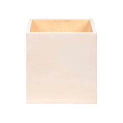 Gift Campaign Portapenne con logo in pannello di legno a forma di cubo Wood></noscript> Gadget Per L'Ufficio|Portapenne