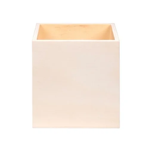 Gift Campaign Portapenne con logo in pannello di legno a forma di cubo Wood> Gadget Per L'Ufficio|Portapenne
