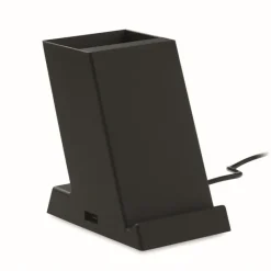 Gift Campaign Portapenne promozionale con supporto e caricabatterie wireless Tech> Portapenne