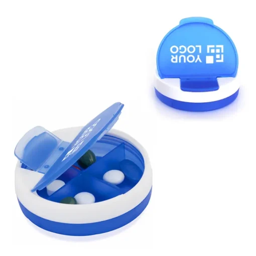 Gift Campaign Portapillole con logo di forma rotonda con 4 scomparti Round Bicolor> Gadget Per Medici E Infermieri