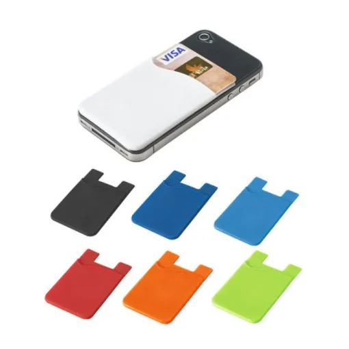 Gift Campaign Portatessere personalizzato con adesivo retro smartphone SiliconCase> Porta Biglietti Da Visita
