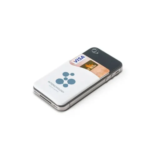 Gift Campaign Portatessere personalizzato con adesivo retro smartphone SiliconCase> Porta Biglietti Da Visita