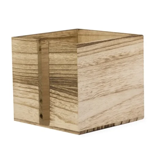 Gift Campaign Portatovaglioli a cubo in naturale con scanalatura su un lato> Altri Utensili Da Cucina