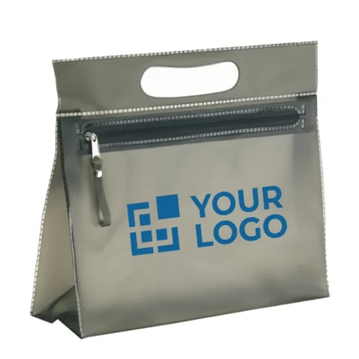 Gift Campaign Portatrucchi in PVC trasparente con chiusura a zip e manico Colors> Pochette Personalizzate|Beauty Case Personalizzati