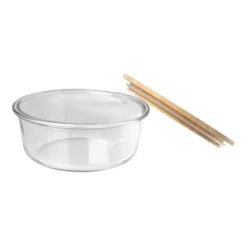 Gift Campaign Portavivande in vetro borosilicato con coperchio in bambù 750ml> Altri Utensili Da Cucina