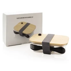 Gift Campaign Portavivande personalizzati in vetro con posate 750ml Crystal Clear></noscript> Porta Pranzo